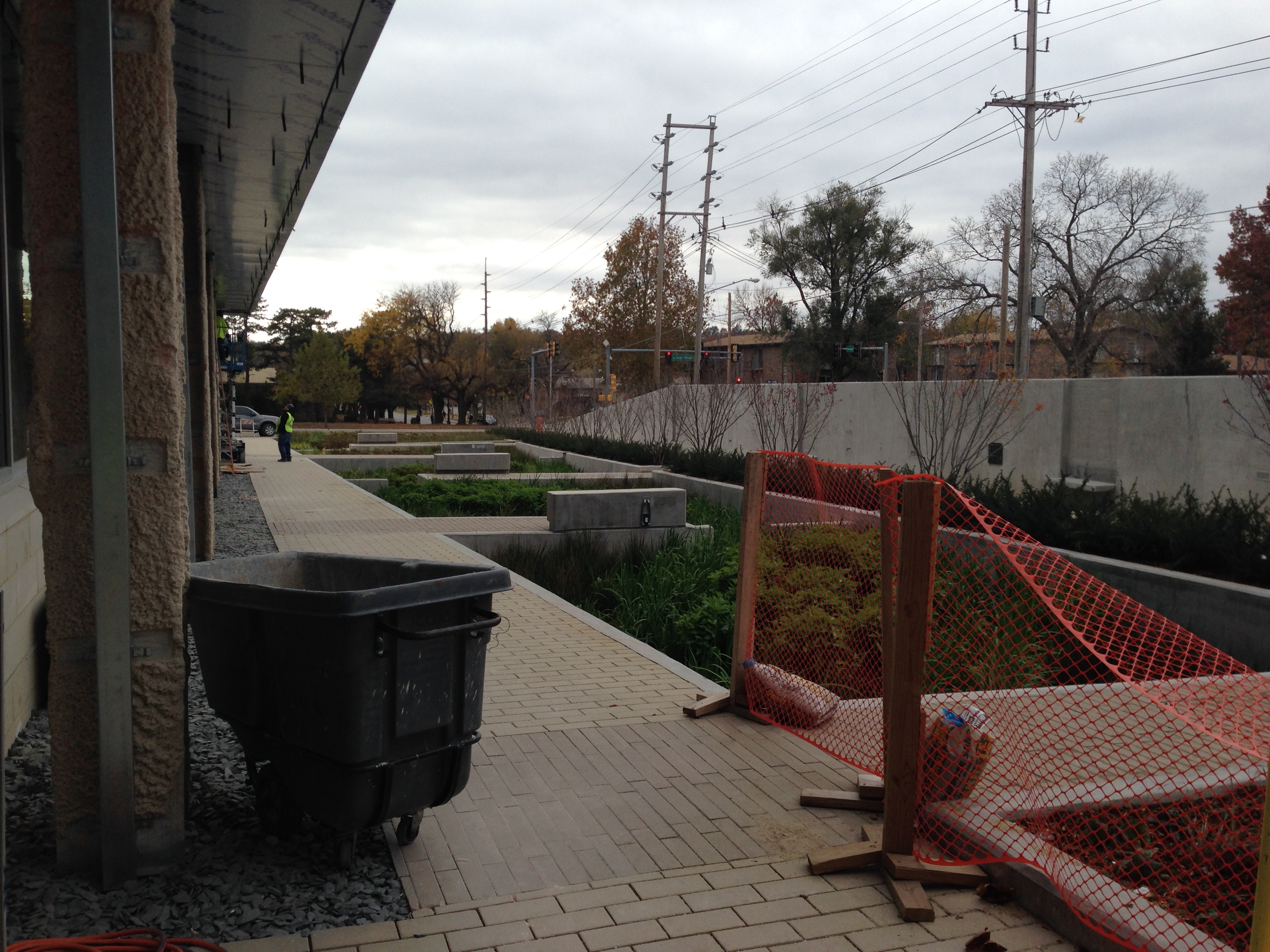 A tiered pond system engineered by students to solve the adjacent street flooding problem