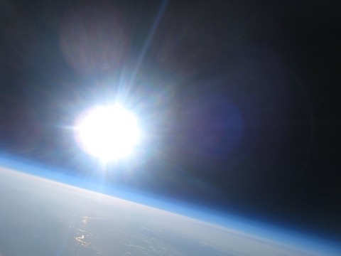 Weather Balloon in the Stratosphere, 100,000 ft